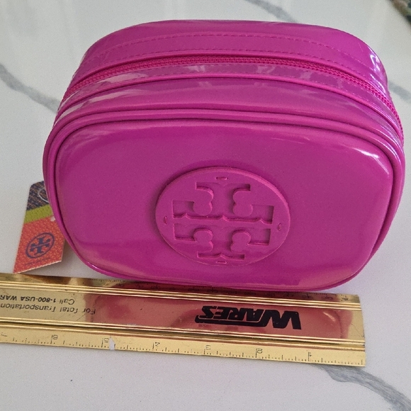 Tory Burch Fuchsia Cosmetic Pouch - Picture 2 of 5